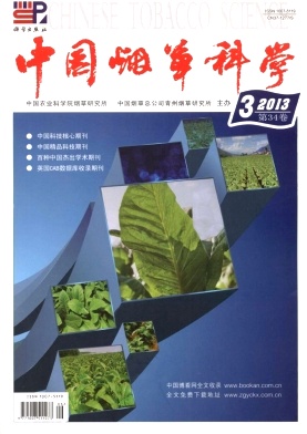 《中国烟草科学》核心期刊发表